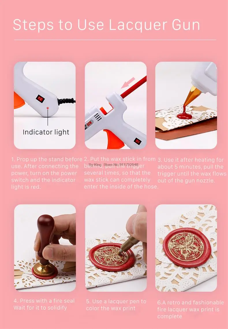 word stamps for card making DIY Sealing Wax Gun Glue Gun Set Electric Heat Hot Melt Crafts Repair Tool Pro110-240V 60W With 10pcs Sticks Gift US/EU/UK/AU/JA stamps for cardmaking and scrapbooking