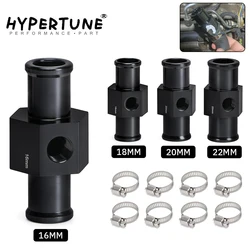 Black Water Temp Gauge Radiator Temperature Water Temp Joint Pipe Sensor 18MM 20MM 22MM 24MM Hose Adapter