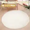 39inch White Round Soft Floor Mat Living Room Bedroom Carpet Children Anti-skid Playing Mat Soft Round Fluffy Rugs Carpets 1
