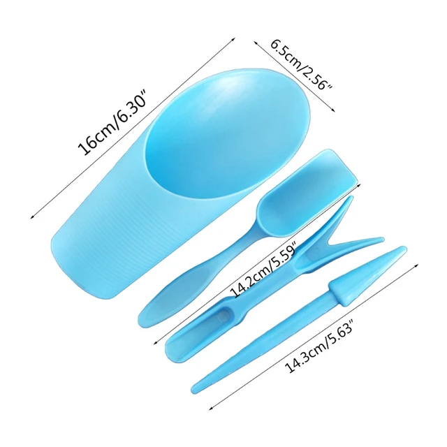 4 db Kerti Ültetvényes Készlet Barkácsolás Lapát Lapos Kanál Pozsgás Növények Palánták Szerszám Bonsai Műtrágya Fúrási Csepphajó - Image 6