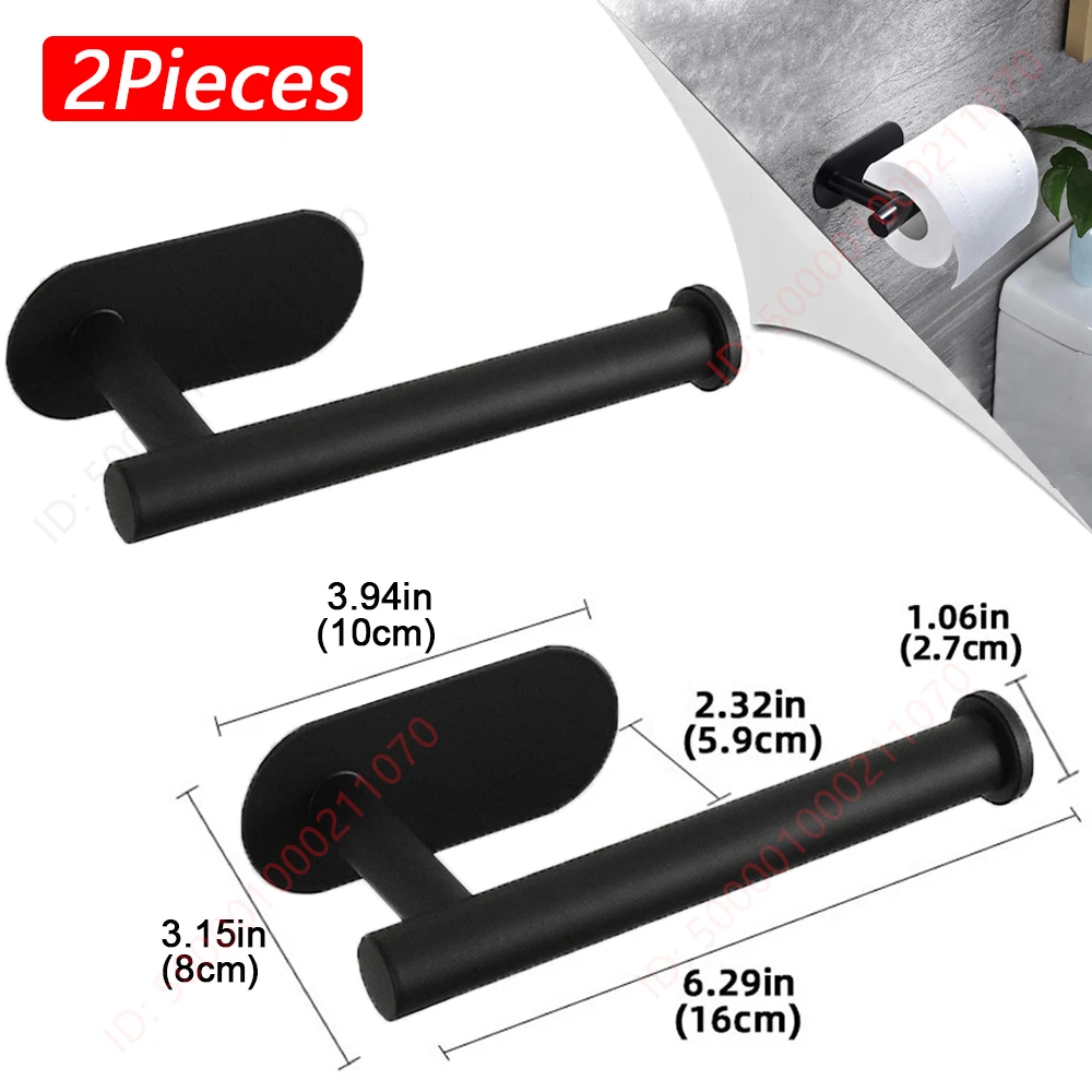 Adhesive Bathroom & Kitchen Toilet Paper Holder - Absorbent Towel Dispenser and Storage Accessory