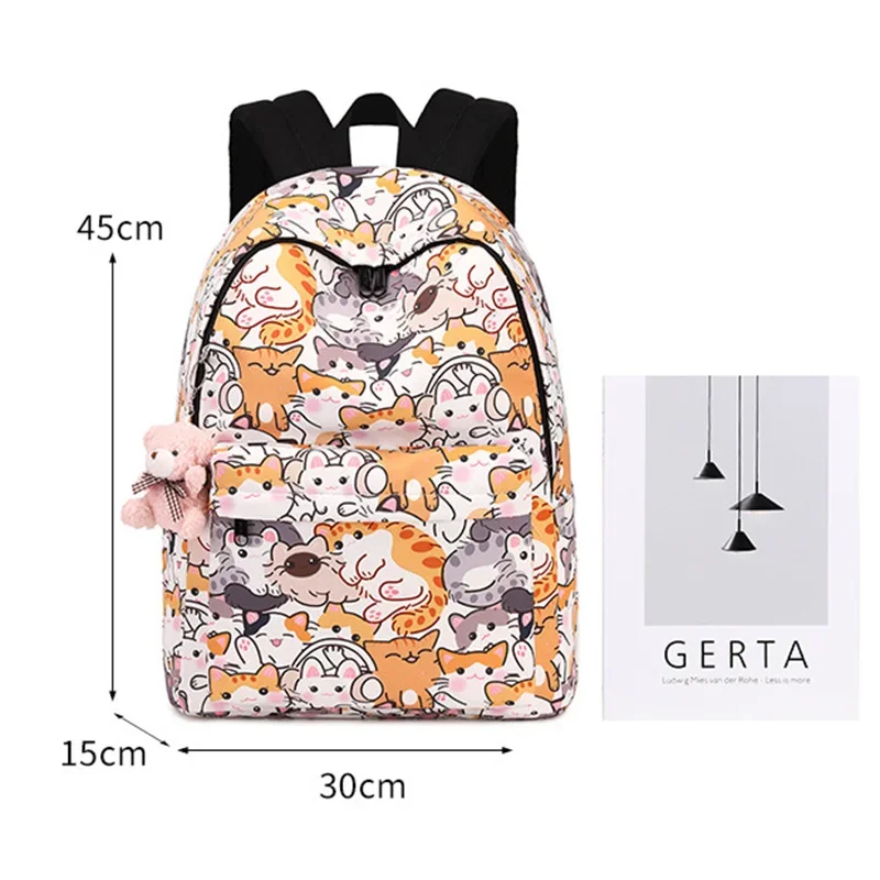 School Bags for Girls 2024 Kawaii Cute Cat Dog School Backpack for School Children NEW Backpacks for Students Mochila Escolar 4