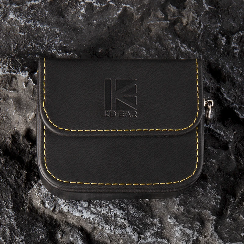 KBEAR BP01 02 Kopfhörer-Hülle, PU, schwarz, quadratisch, Aufbewahrungspaket, Tasche, Zubehör, tragbare Ohrhörer-Hülle mit KB02 EDX PRO ZS12 PRO X – Detail 3
