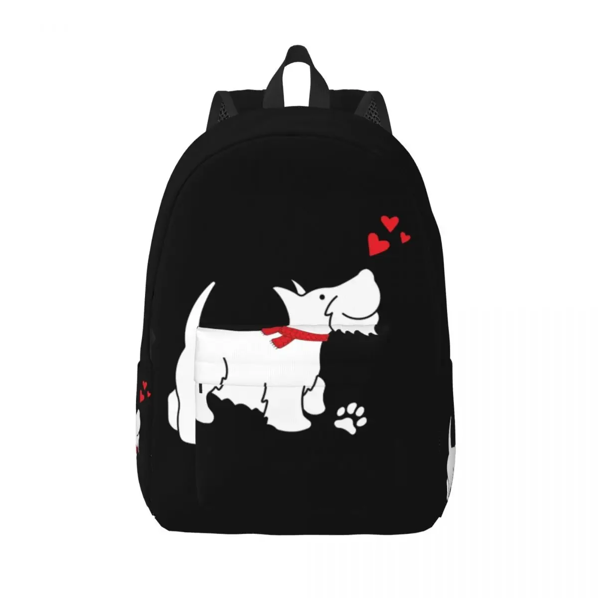 

Scottish Terrier Love Travel Canvas Backpack Women Men School Computer Bookbag Scottie Dog College Student Daypack Bags