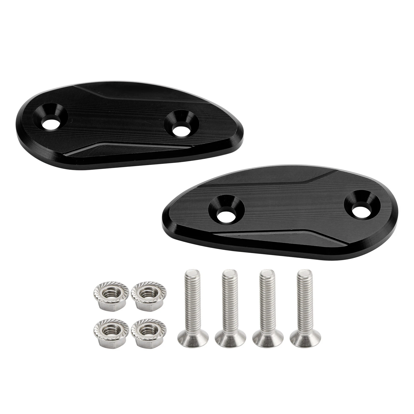 Artudatech Black mirror delete blanking block off plates fits Honda CBR1000RR CBR1000 RR CBR 1000 2008-2023
