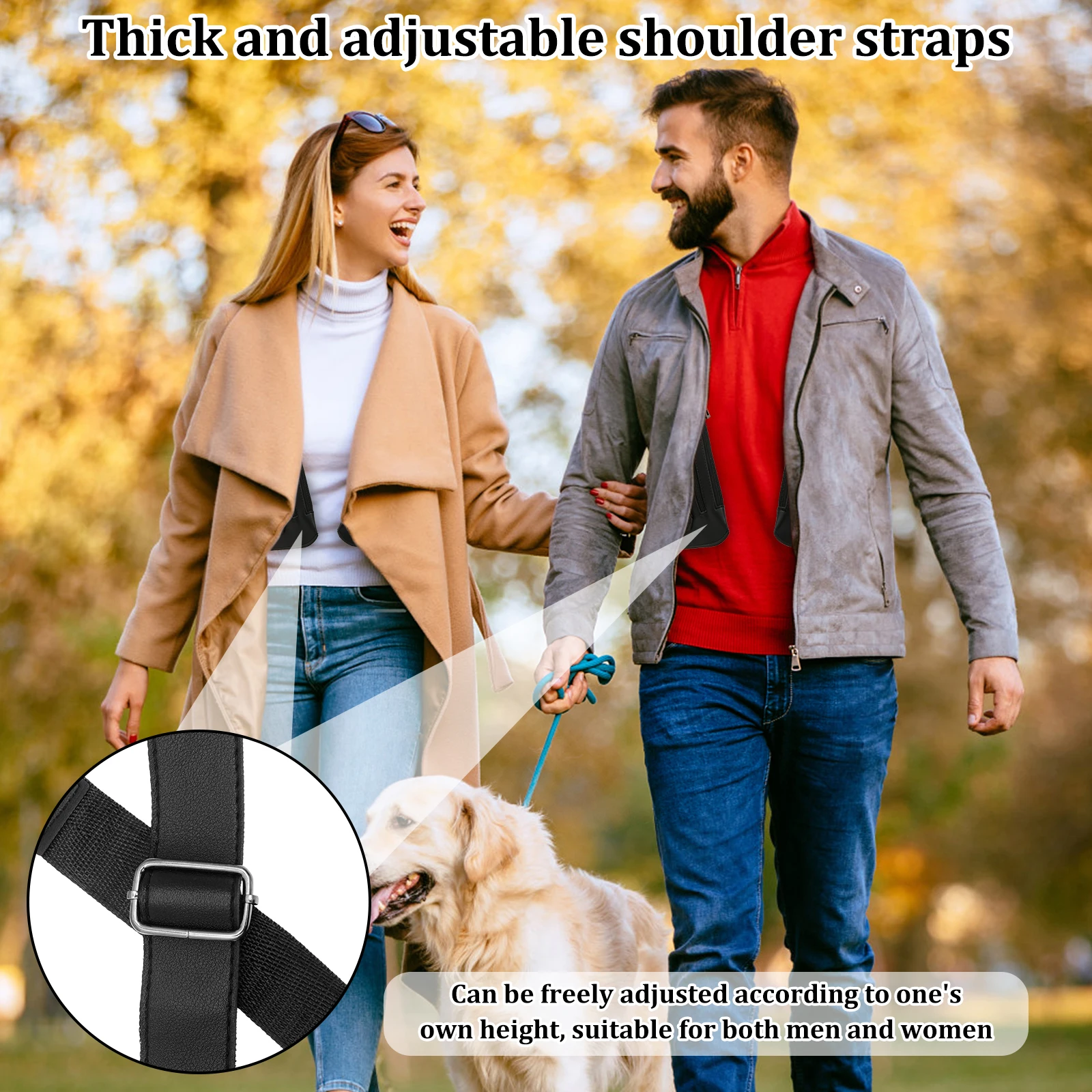 Underarm Anti Theft Bag PU Double Shoulder Strap Multi-Pocket Outdoor Anti-Theft Tactical Fishing Bag Waterproof Men Armpit Bag