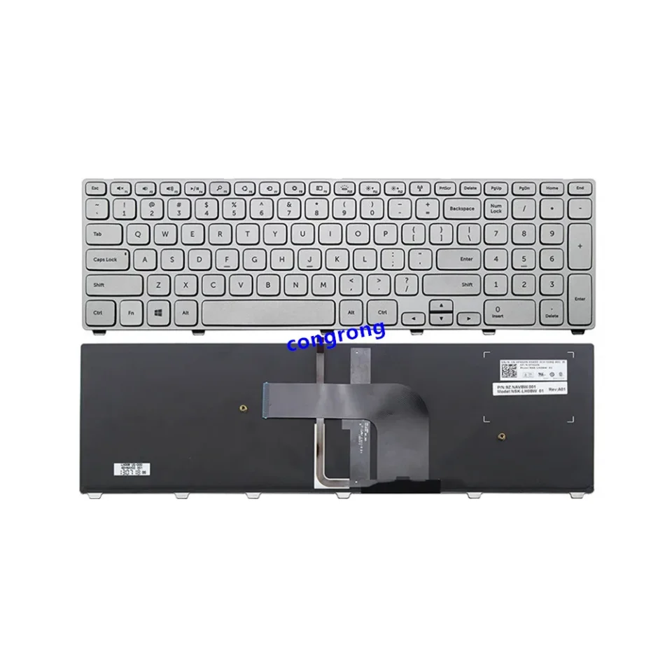 Teclado do Portátil para Dell Inspiron 177000 17-7737 0xvk13 Nsk-lh0bw 9z.navbw.00r