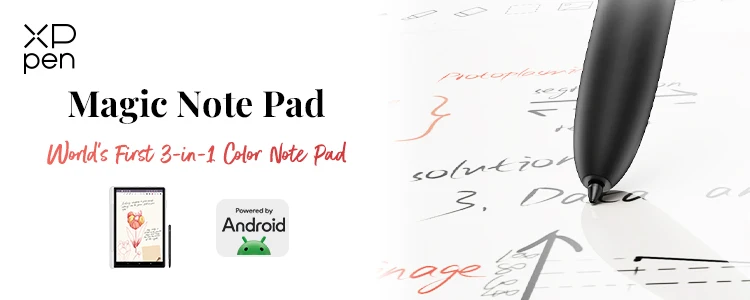 XPPen Magic Note Pad Android 14 White Graphic Tablet Business