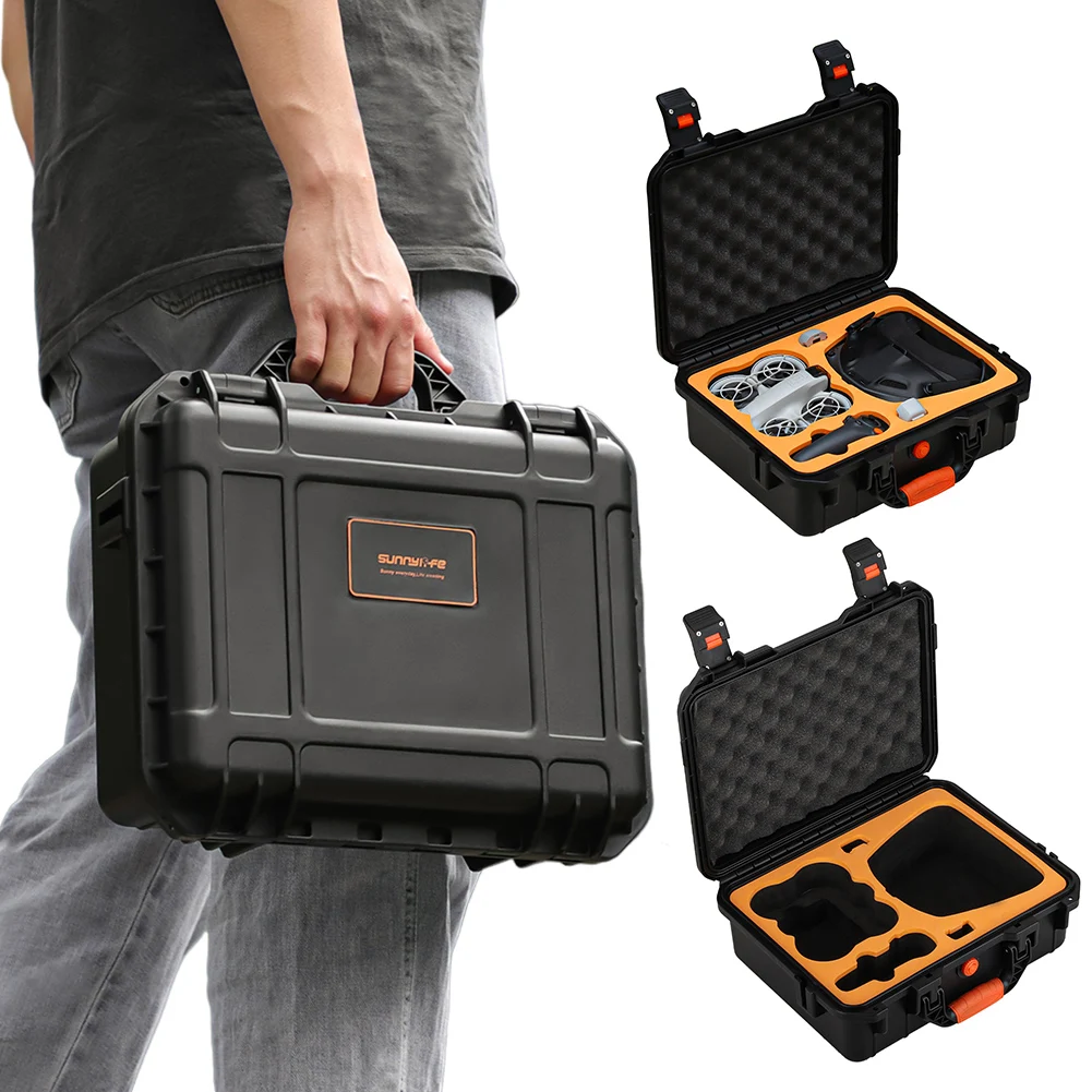 Safety Carrying Case Portable Storage Box Travel Storage Bag for DJI Neo Drone Goggles N3 and Batteries