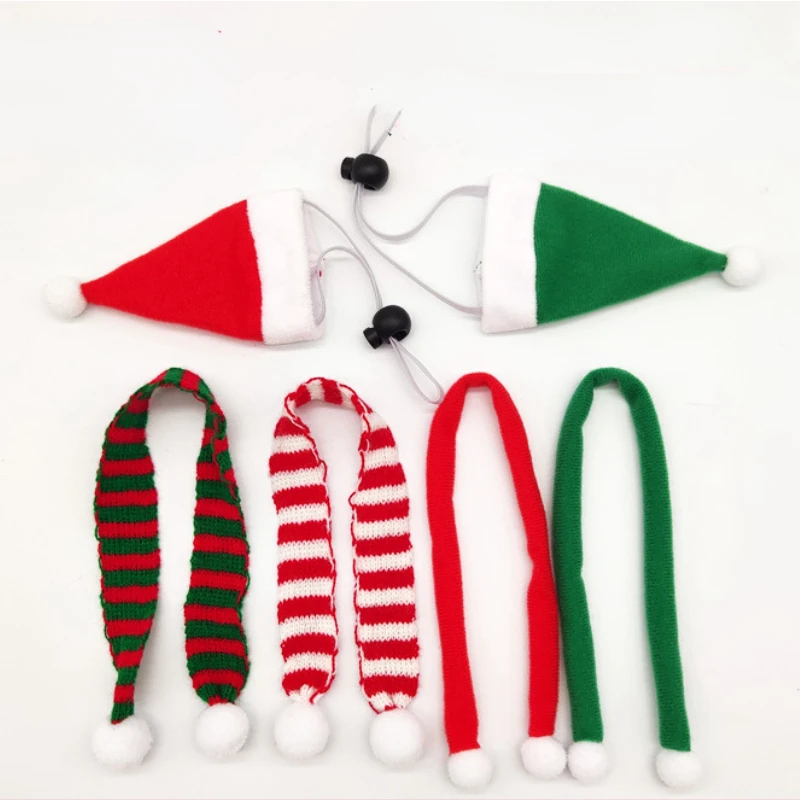 Hamster Guinea Pig Christmas Costume small animal clothes pet headgear Mini Small Pet Items Hat Scarf Xmas Headwear For Chinchilla Rabbit Accessories