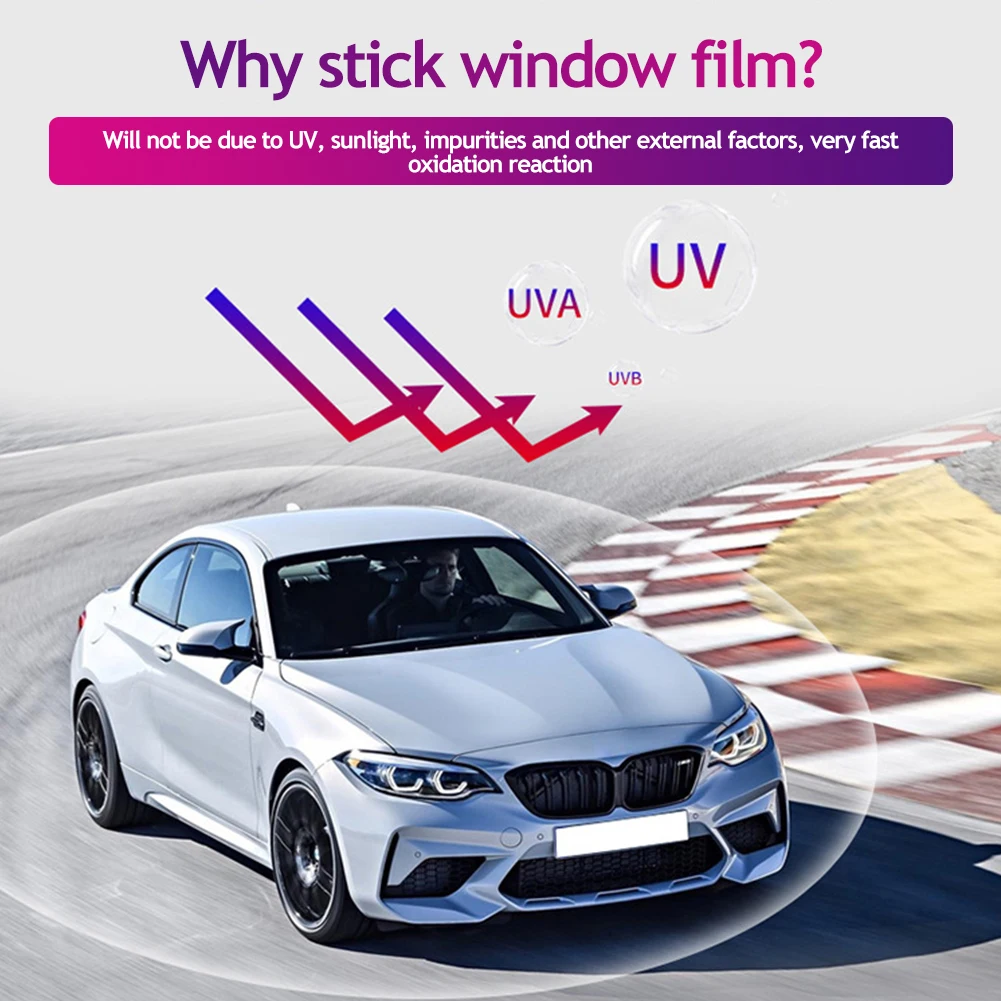 Film solaire Anti-UV en PVC pour pare-brise de voiture, Protection UV pour  vitres sombres, pare-soleil, autocollants teintés avec grattoir, 140x25cm,  2/1 pièces - AliExpress