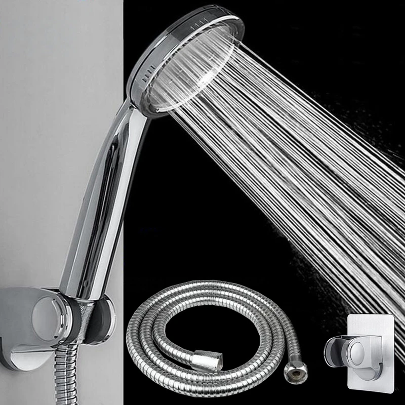 

High Turbo Pressure Shower Head Bathroom Powerful Energy Water Saving Shower Head Set