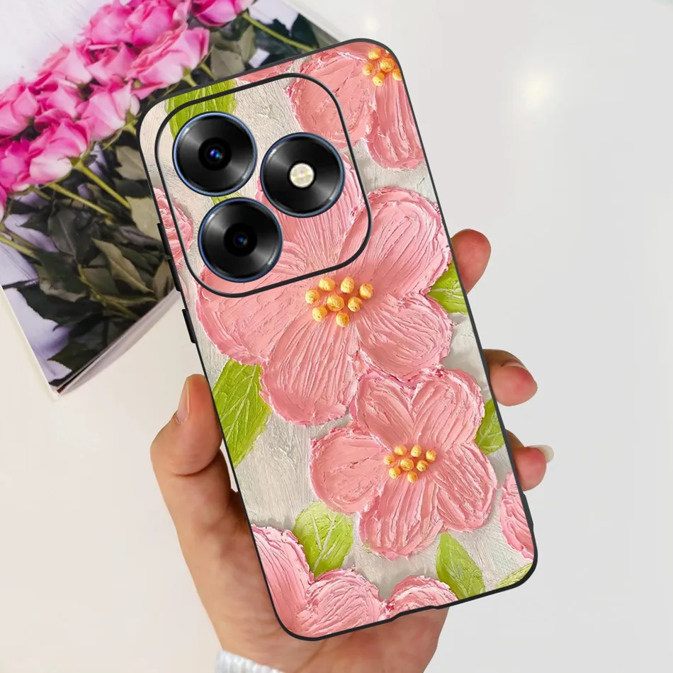 Fashion Elegant Painted Soft Silicone TPU Phone Back Cover