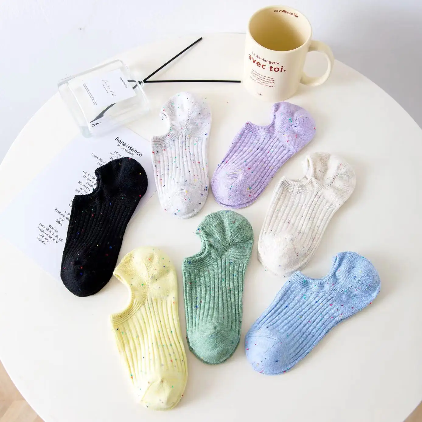 

Summer Socks Cotton Breathable Female Low Cut Socks For Girs Gift Summer Thin Solid Color Kawaii Cute Low Tube Short Anlke Sock