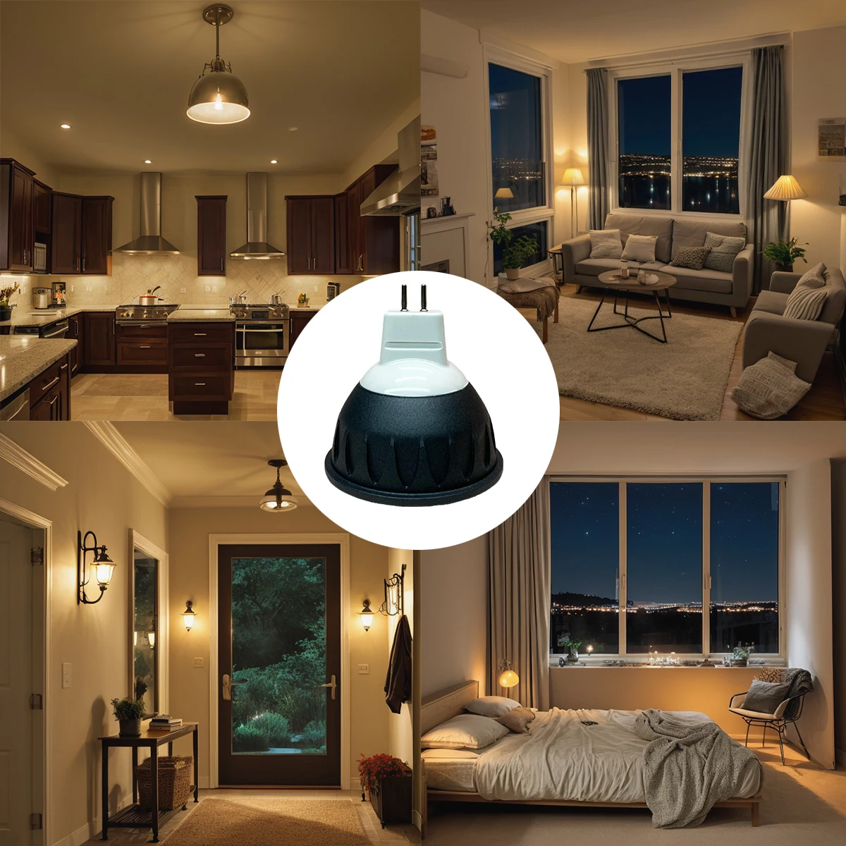 Bright Dimmable GU10 MR16 10W LED Light Bulb Black Spot Lamp Replaced Halogen 110V 220V 240V DC 12V 24V led spotlight