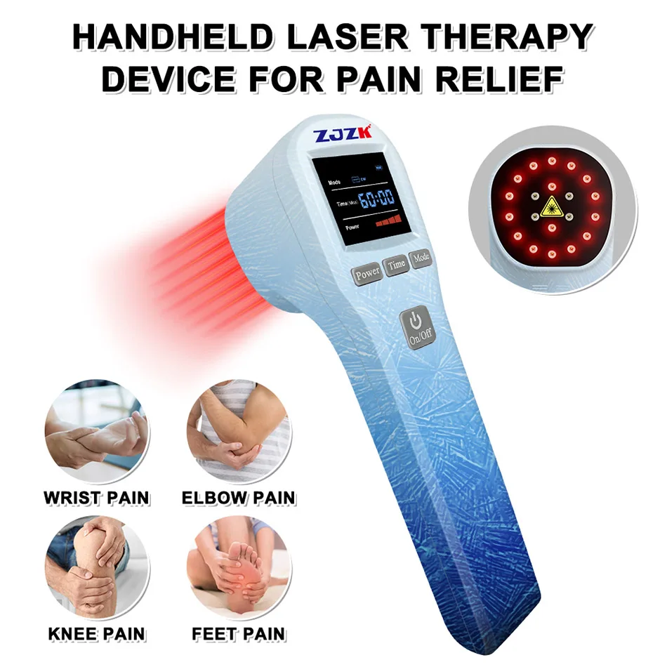 

Cold Laser Treatment for Pain and Inflammation Muscle Recovery Safe and Effective Red Infrared Light Therapy Device 808nm 650nm