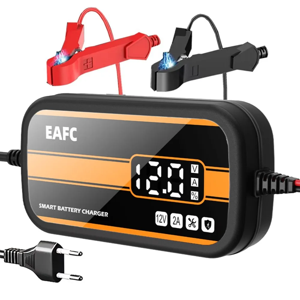 Le plus récent chargeur de batterie de voiture 12V 2Ah-20Ah affichage numérique Intelligent chargeur de réparation de batterie au plomb pour voiture SUV moto