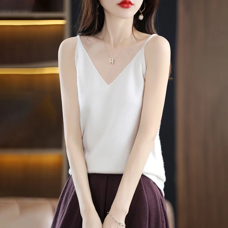 여성용 얇은 스트랩 캐미솔, 캐미솔, 부드러운 탱크 탑, 민소매 속옷 조끼, 단색, 슬림, 로우 체스트 슬링, 여름