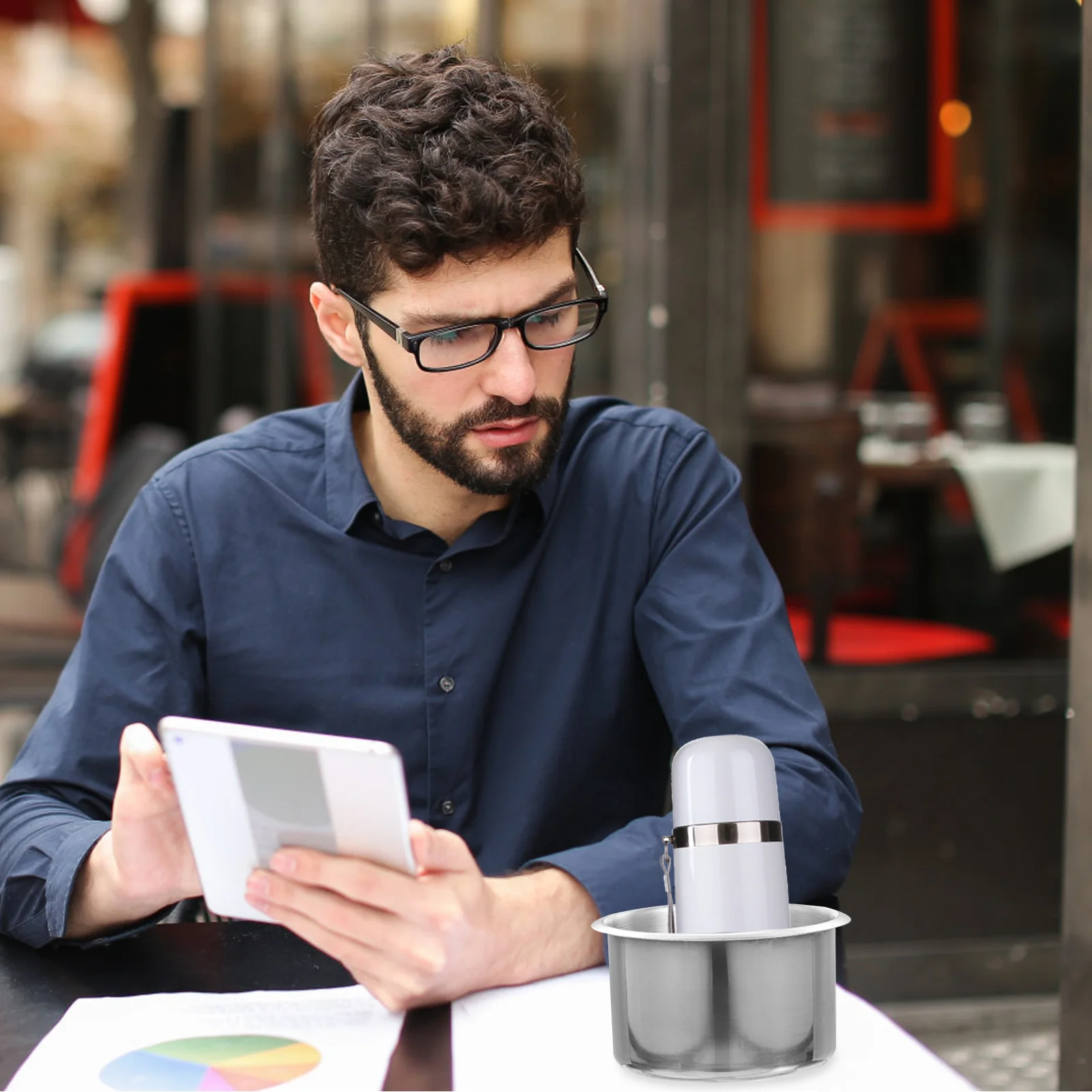 

Portable Recessed Drop In Cup Drink Can Holder Stainless Steel Table Cup Holder
