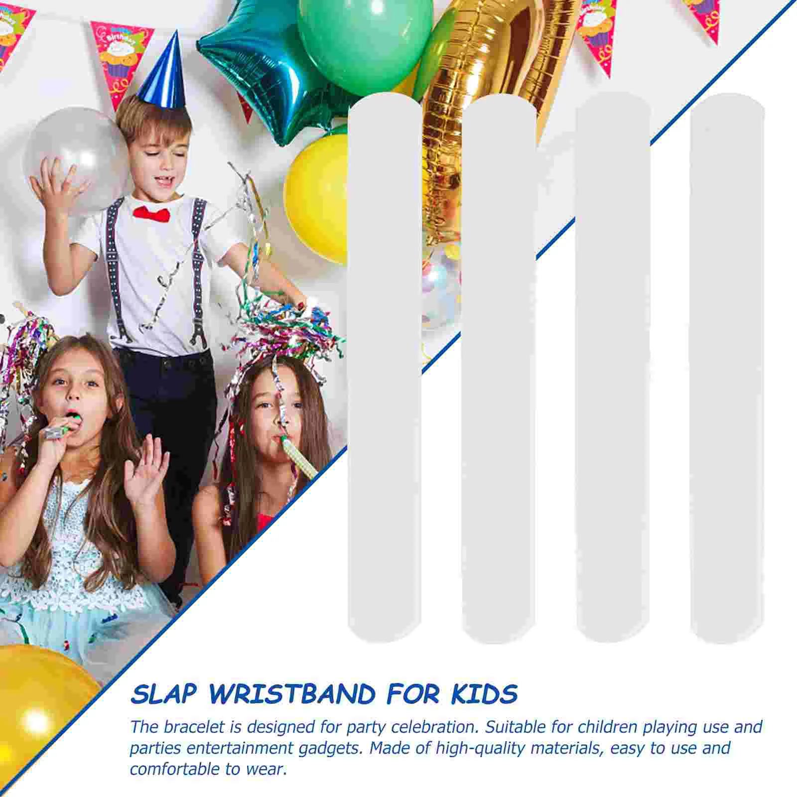 Pure White Ring Blank Slap Bracelets Plain Adult DIY Bulk Party Favors Kids Band Wristband Metal 100 Pcs