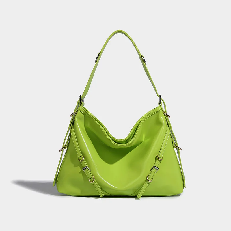

Maxdutti Fashion Blogger Retro Underarm Bag Casual Messenger Bag Girls All-match Motorcycle Underarm Bag Tote Bag One Shoulder