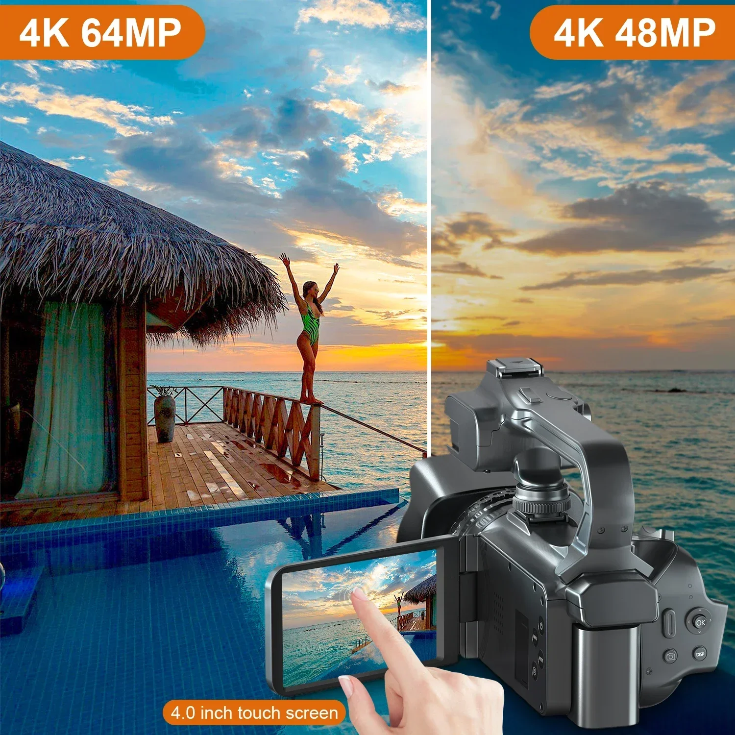 4K 64MP Professional Vlogging Camcorder 2