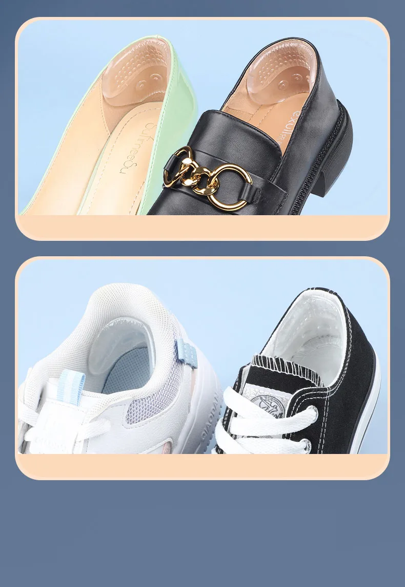 Silikon-Fersenschutz, hochwertige Damenschuhe, Fersenkissen, Fußpflegeprodukte, rutschfeste Schuhpolster für High Heels, Schuheinlage – Detail 17