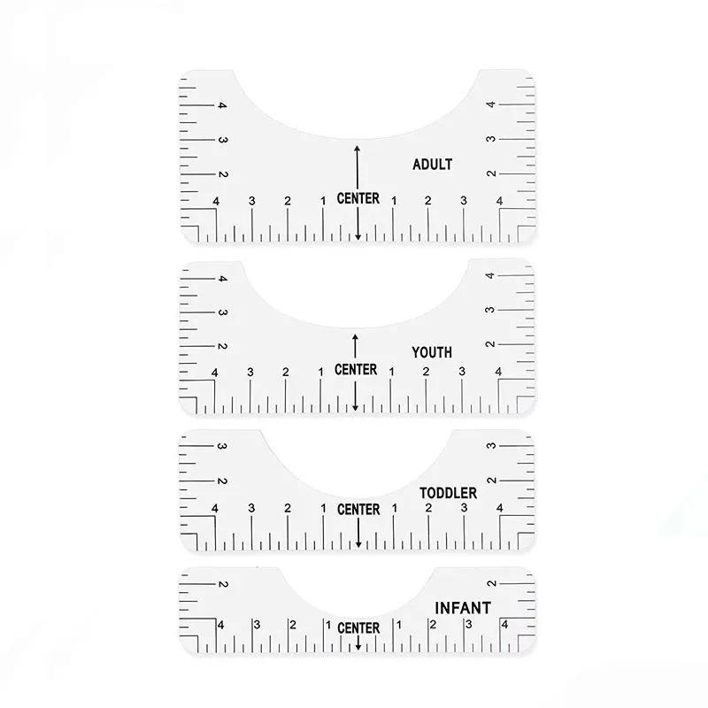 8Pcs Tshirt Ruler Guide for Sublimation Blanks Craft Sewing Supplies  Accessories Tools for Cricut Heat Press HTV Heat Transfer (Round Neck Ruler