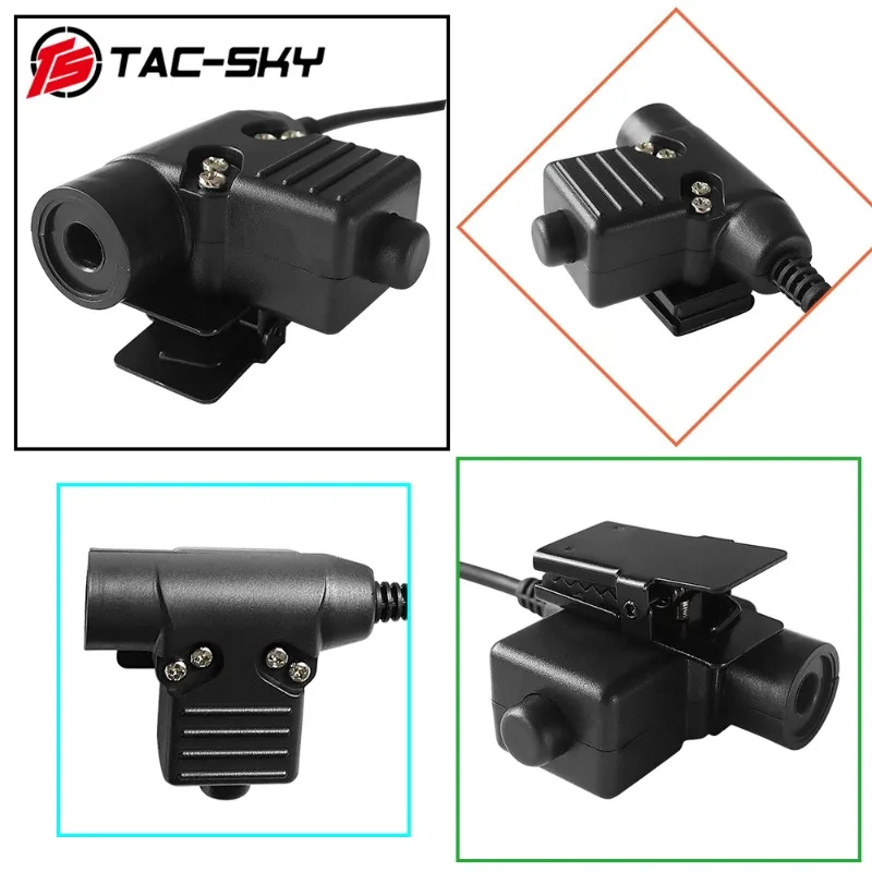 TAC-SKY AN/PRC 148 152 Walkie Talkie Dummy Model PTT Adapter 6 Pin U94 PTT Military Headphone Connector PTT