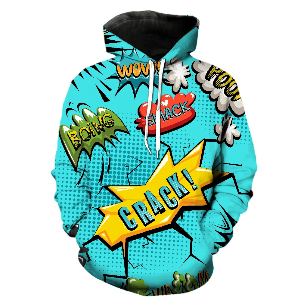 Rainbow doodle Fashion street hipster men clothing 3D printing European