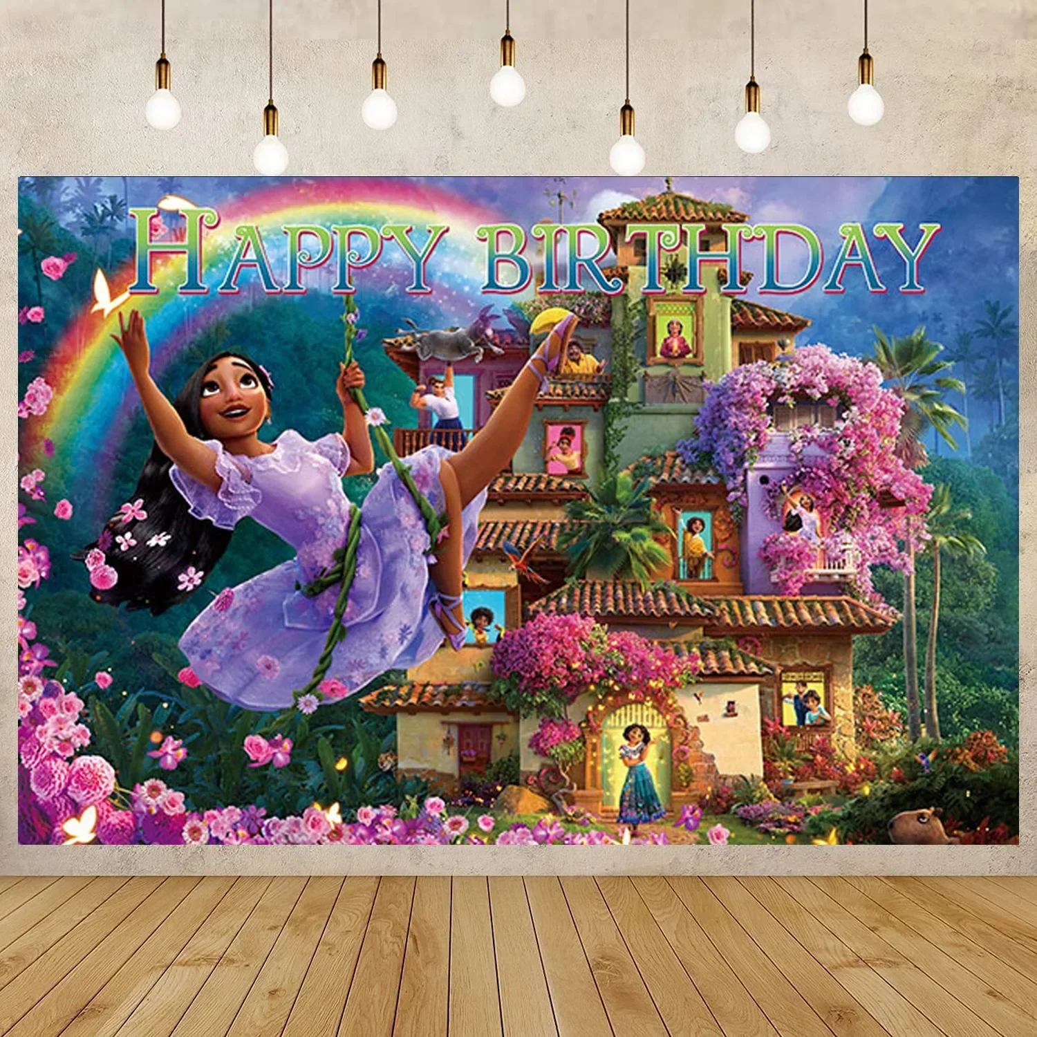 150X100CM Disney New Encanto Movie Kids Party Background Stand Photo