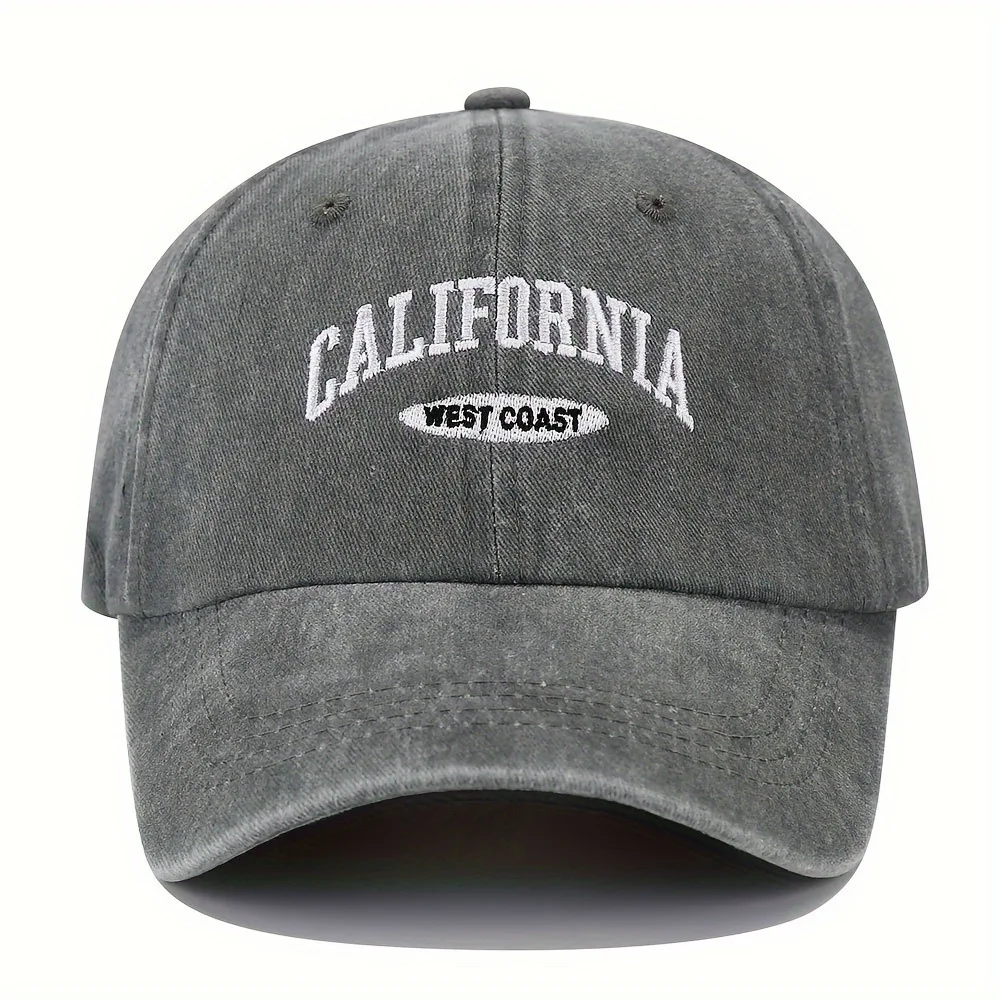 Unisex Embroidered Letters Baseball Caps Cotton Retro Vintage Baseball Cap Men Women Denim Cotton Soft Top Caps Casual Hats