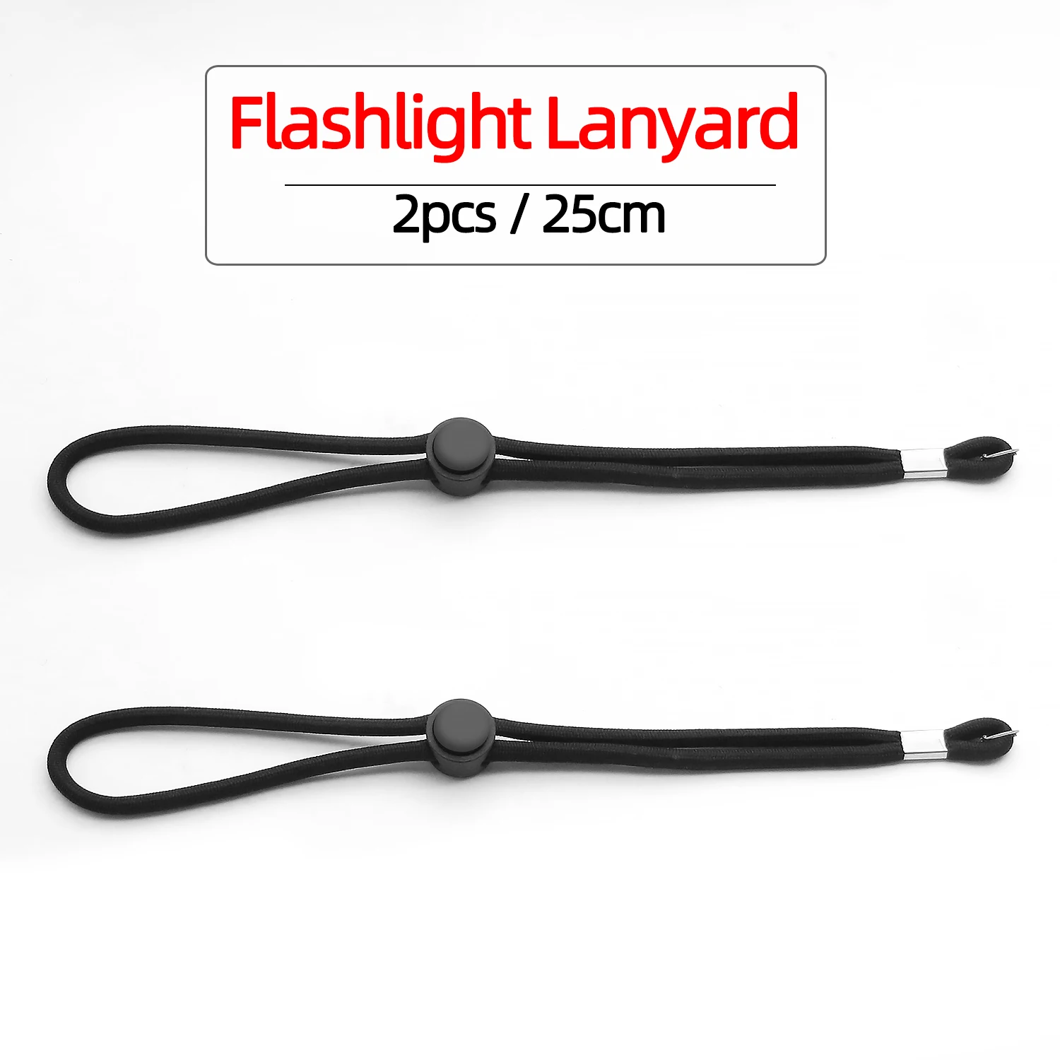 2Pc 25CM Flashlight Straps Lanyard Sling EDC Outdoor Tools Paracord Ajustable Anti Lost For Torch Camera