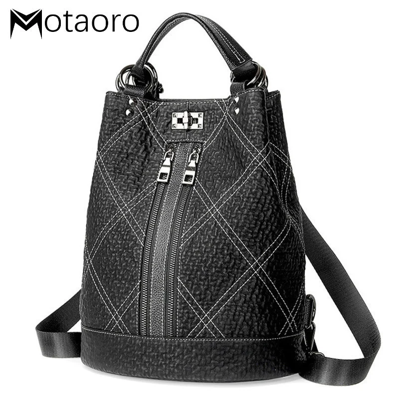 

Women Soft Leather Black Backpack Genuine Leather Backpacks Girls Anti Theft Mochila Mujer Backbag Female Rucksack Mochilas 2023