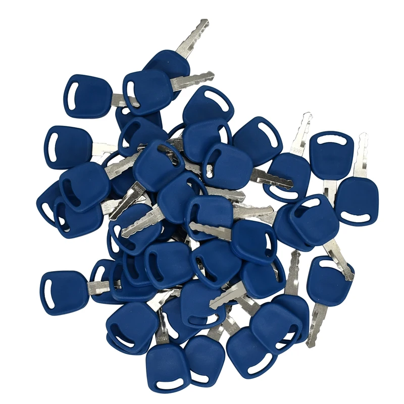 50 PCS Ignition Keys 14601 82030143 F0NN11603AA 82003267 Compatible with Case IH MXU100 MXU110 MXU115 Compatible with Ford 5640