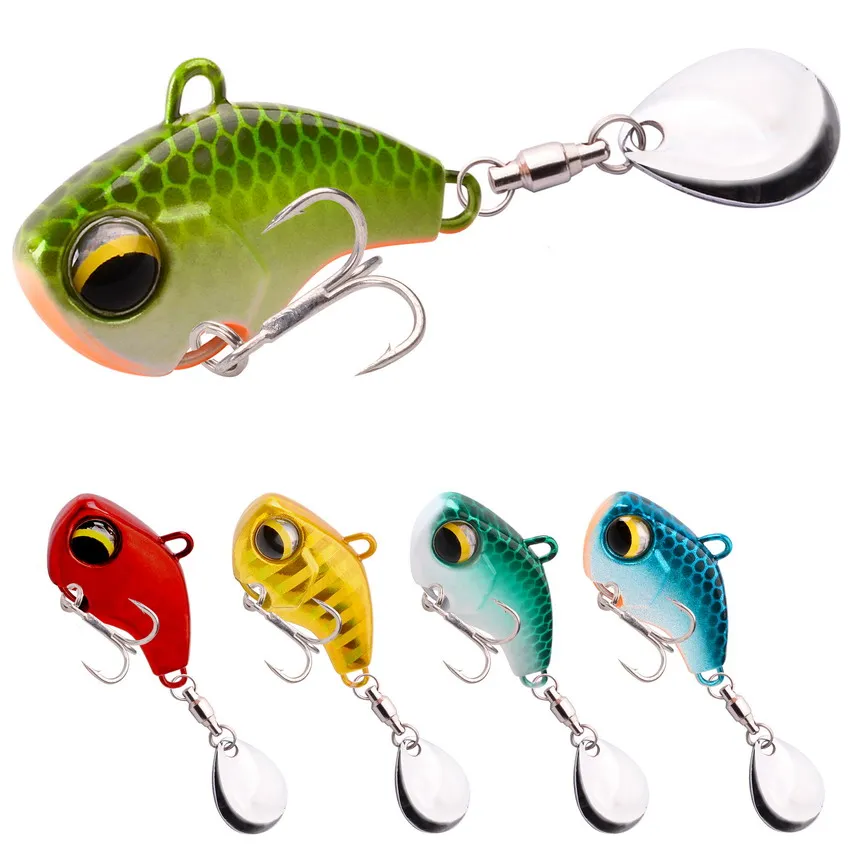 Lot de 12 leurres de pêche en métal dur avec crochet unique pour truite, omble, bar, perche (type B