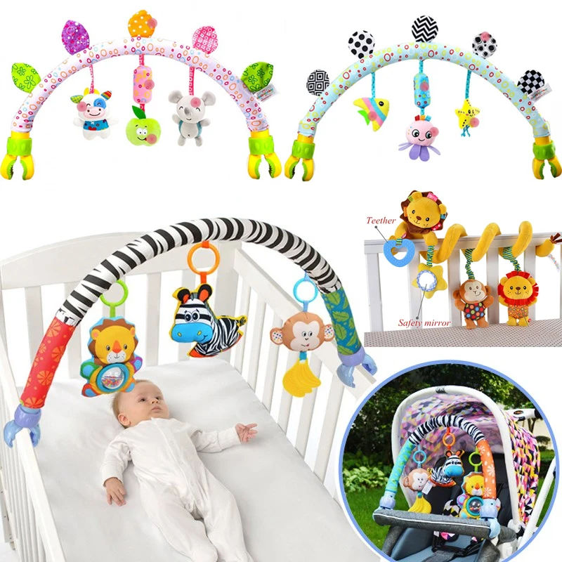 תינוק מוסיקלי צעצועים ניידים עגלת/עריסה/מיטת קטיפה תינוק רעשנים צעצועי תינוק צעצועי 0-12 חודשים יילוד תינוקות צעצועים חינוכיים 1
