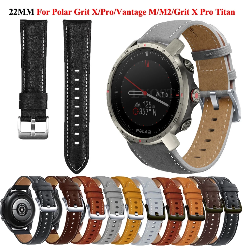 Cinturino In Pelle Per Polar Vantage M M2 Grit X Pro Titan Smart Bracciale Cinturini Per Coros Apex 2 Pro/46Mm Accessori Indossabili
