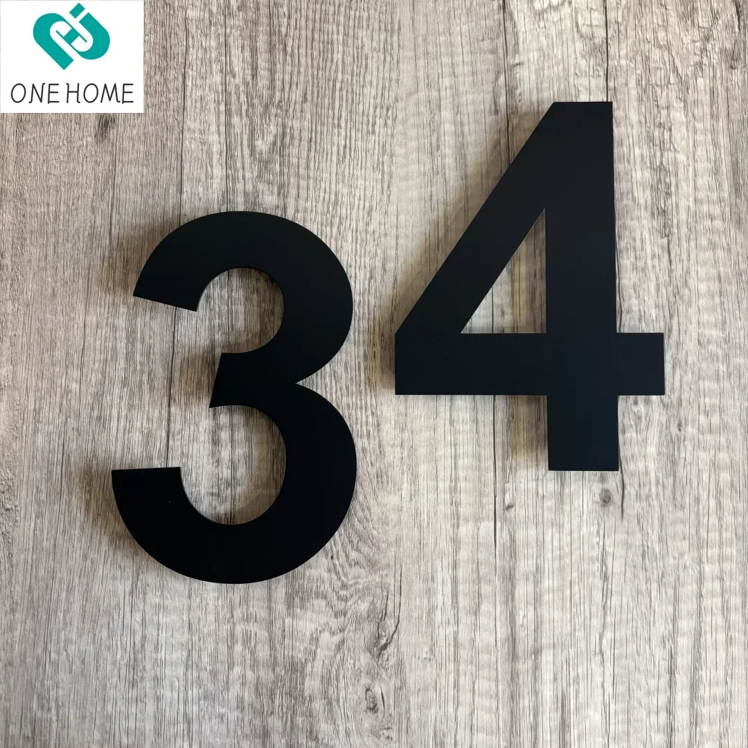 House Number Signs Modern Large House Number Outdoor-12 Inch High Stainless Steel Floating Home Address Number For Outside
