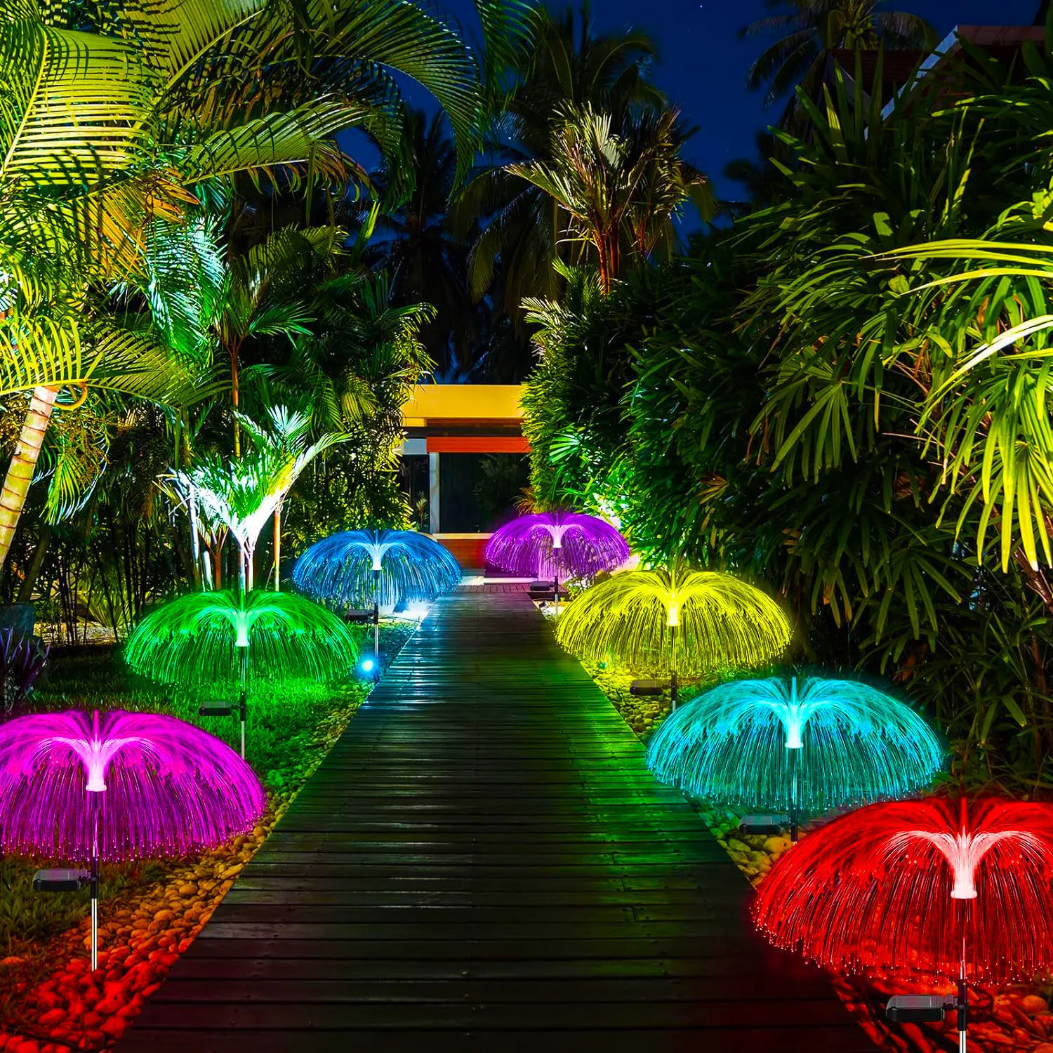 Solar Powered Jellyfish Lawn Light 7 Color Changing, solar lights