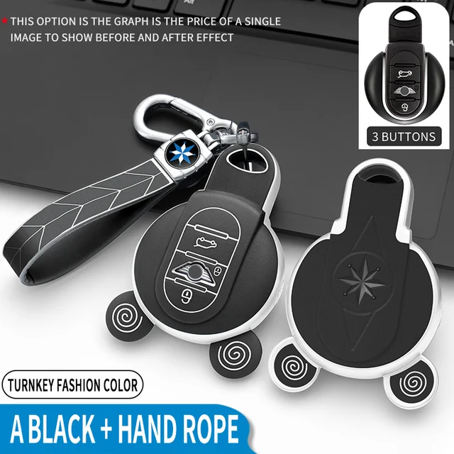 Abs Style Car Key Cover Compatible avec Mini Cooper Key Cover Keycase  Porte-clés Compatible avec Mini Cooper F55 F56 F57 F54 F60 Matière  plastique