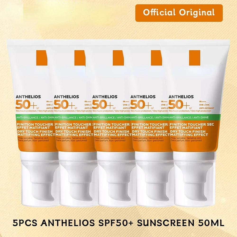 

5PCS France Anthelios Facial Sunscreen Uvmune 400 Spf 50+ Invisible Hydrating High Sun Protection For Dry And Oily Skin Types