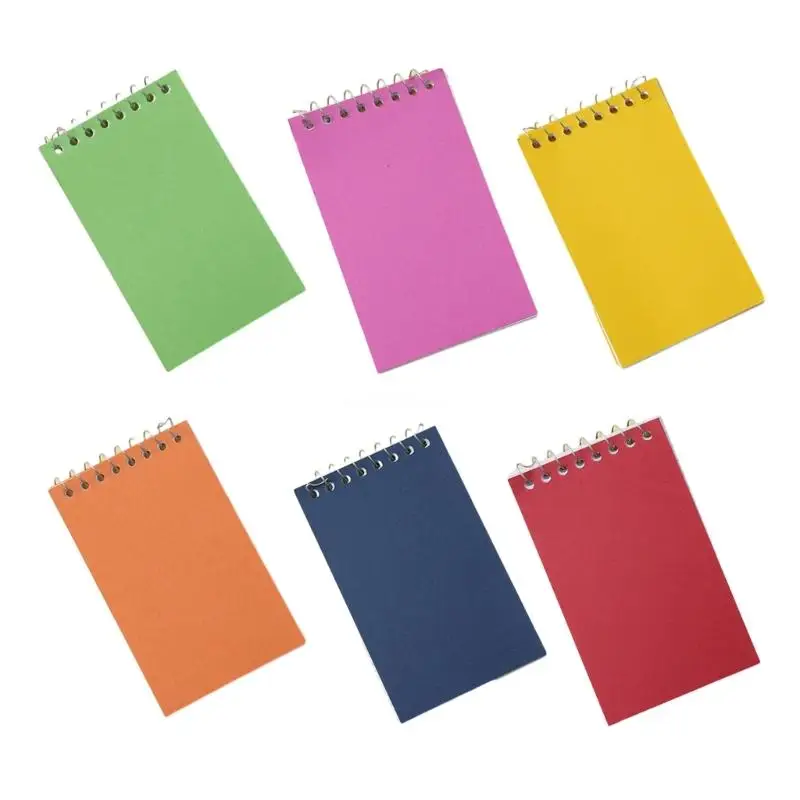 6 Pcs 포켓 노트북 Wirebound 노트북 편지지 노트북 저널 노트북 Dropship