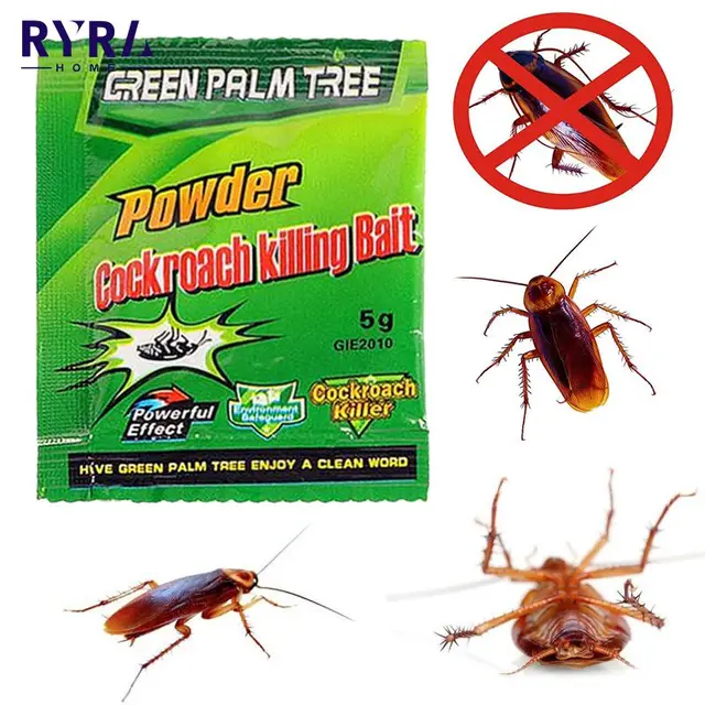 10 Packs Green Leaf Powder Cockroach Kill Killing Trap Pest Control