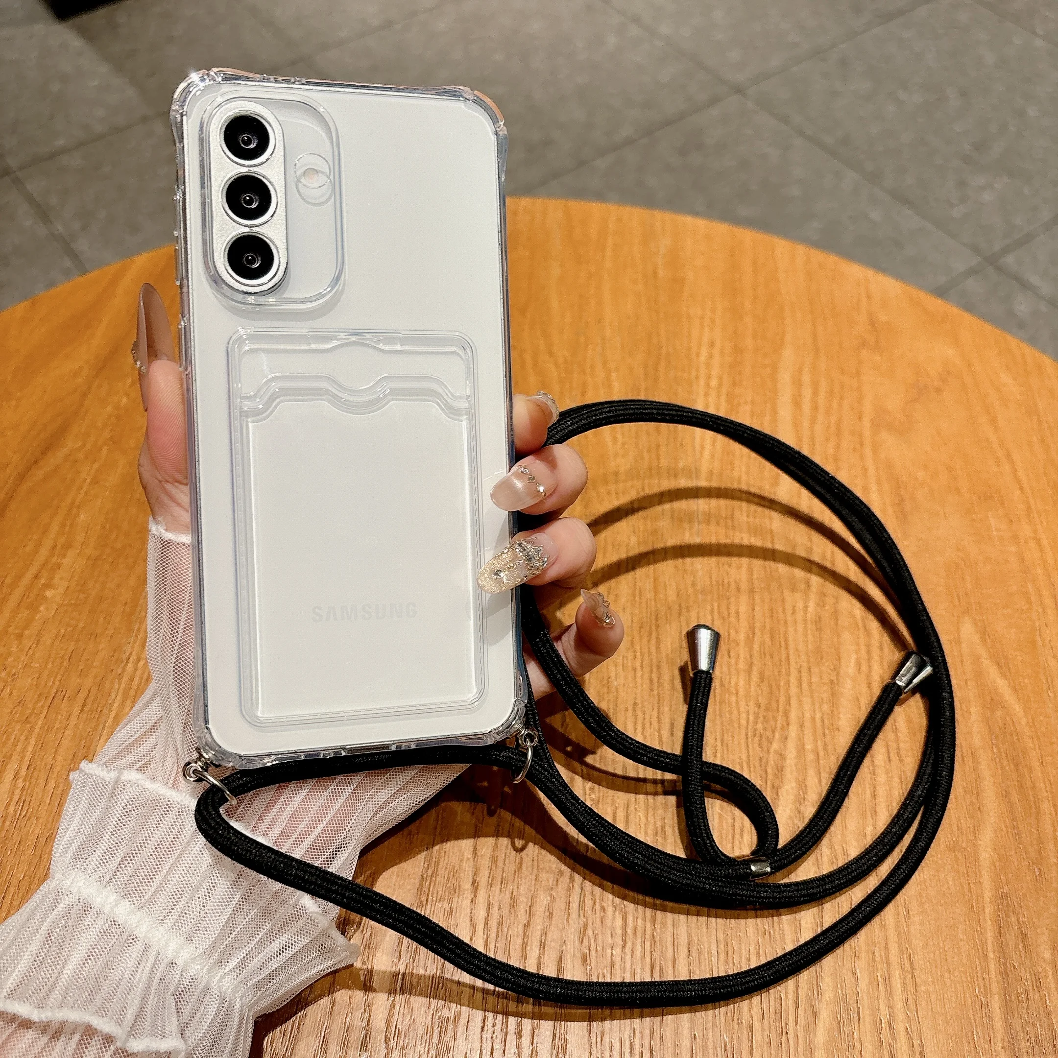 Premium Shockproof Crossbody Lanyard Phone Case with Hot Card Slot