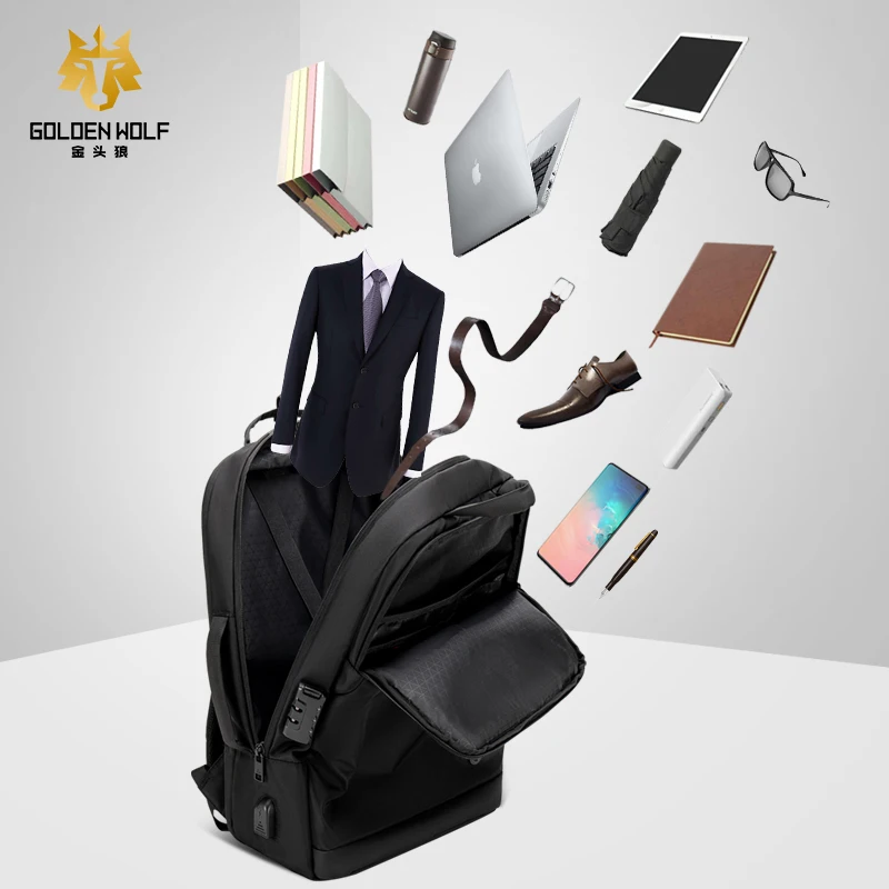 Arctic Hunter 2023 New Men's Travel Waterproof Backpack USB Charging 15.6" Laptop Backpack with Anti-Theft Lock 4