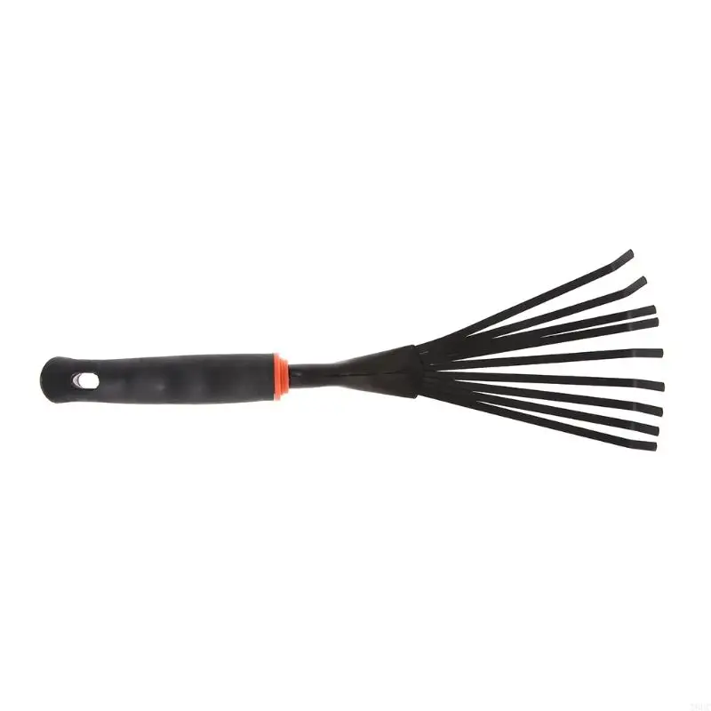 T8UC 1Pc Portable Mini 9 teeth Steel Rake For Home Garden Transplanting Tool