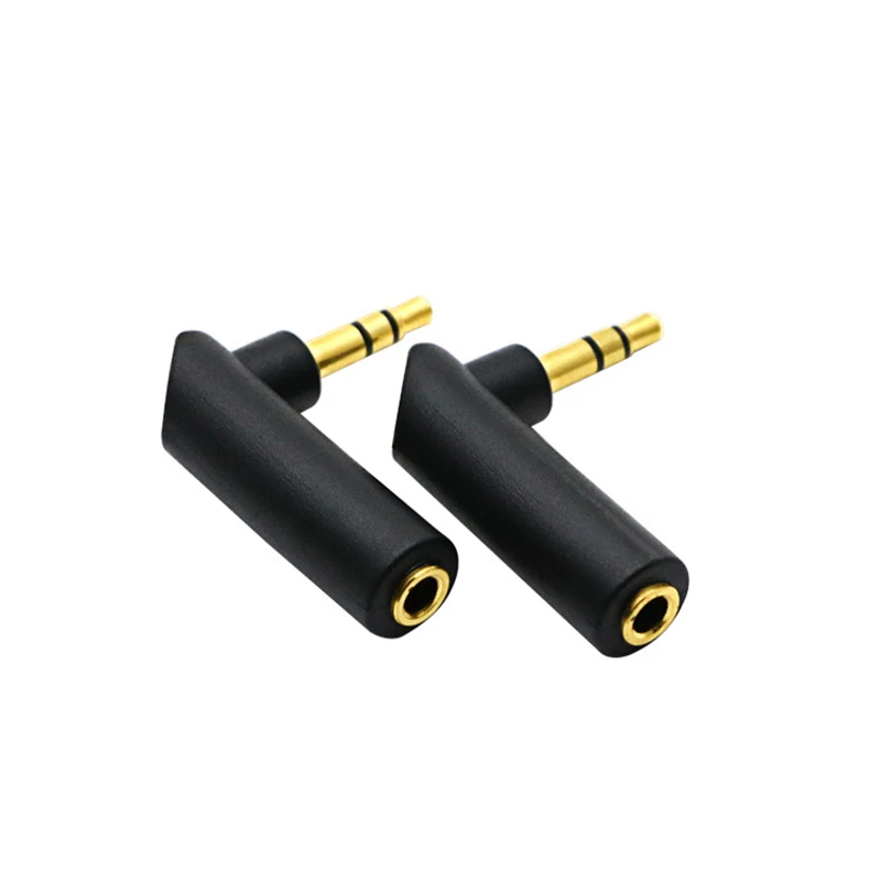 Gold-Plated L-Shaped Audio Extension Adapter