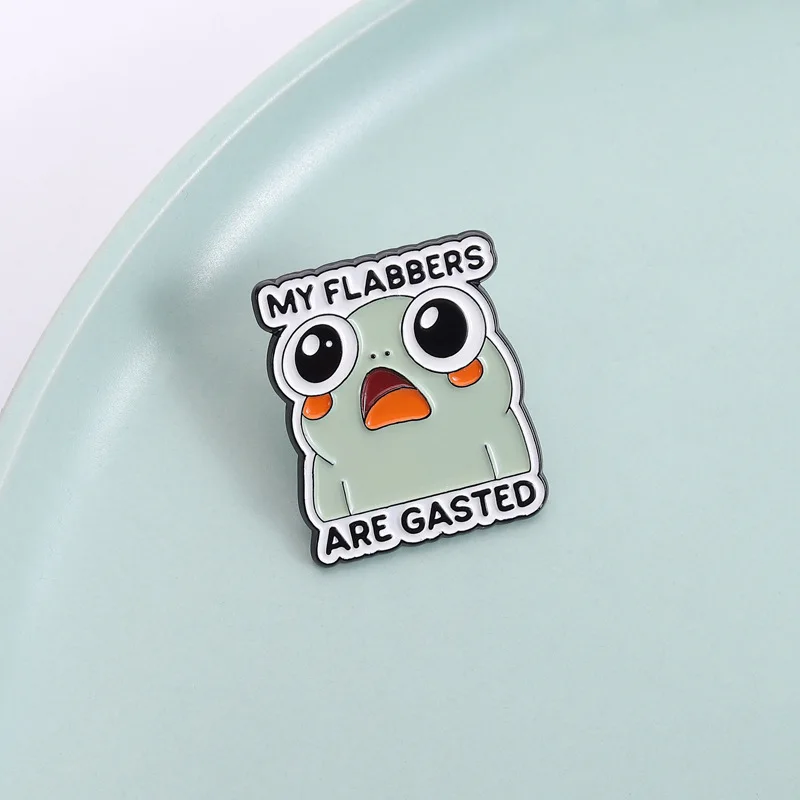 Cartoon-Anime-Frosch-Emaille-Pins: Niedlicher Überraschter Ausdruck, Lustiger Schmuck, Geschenk für Kinder und Freunde, Modisches Kleidungszubehör – Detail 4