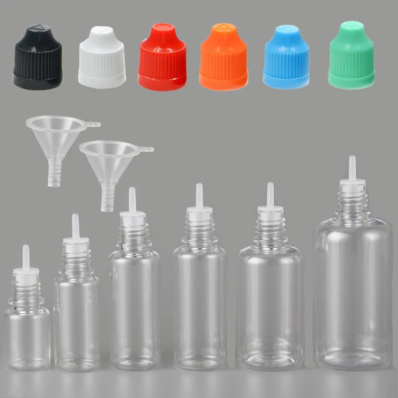 5 100ML Clear Dropper Bottle+funnel (10x bottles,10x caps,10xtips,2